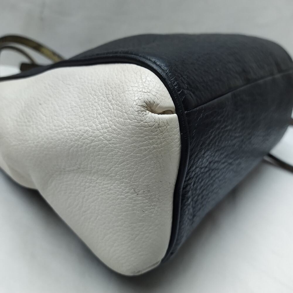 Coach Minetta Black Pebbled Leather Snakeskin Detail Satchel Crossbody Bag - Picture 8 of 16